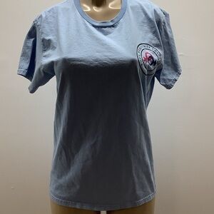 Hanes Size Medium Body Positivity Awareness Blue Graphic T-Shirt. Preloved